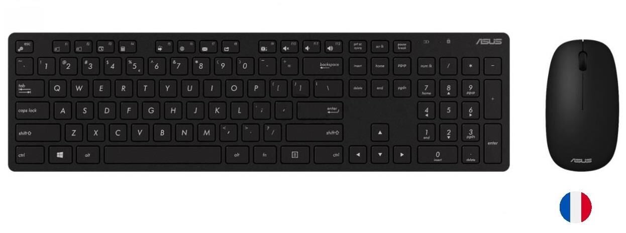 ASUS W5000 FRANSIZCA KABLOSUZ KLAVYE/MOUSE SET SİYAH W5000-FRANCE-SYH 90XB0430-BKM1I0