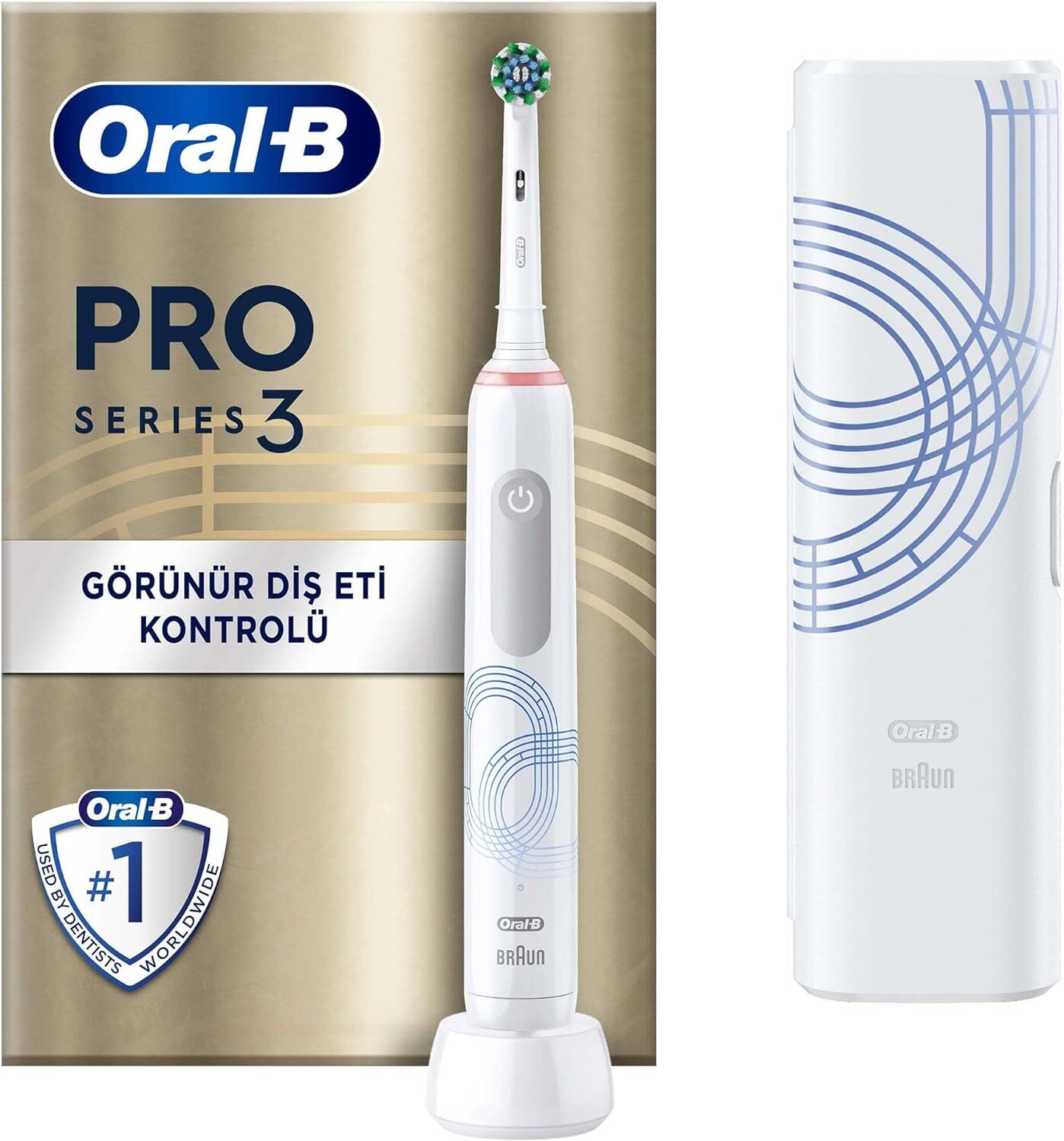 ORAL-B PRO 3 RESTAGE BEYAZ ŞARJLI DİŞ FIRÇASI