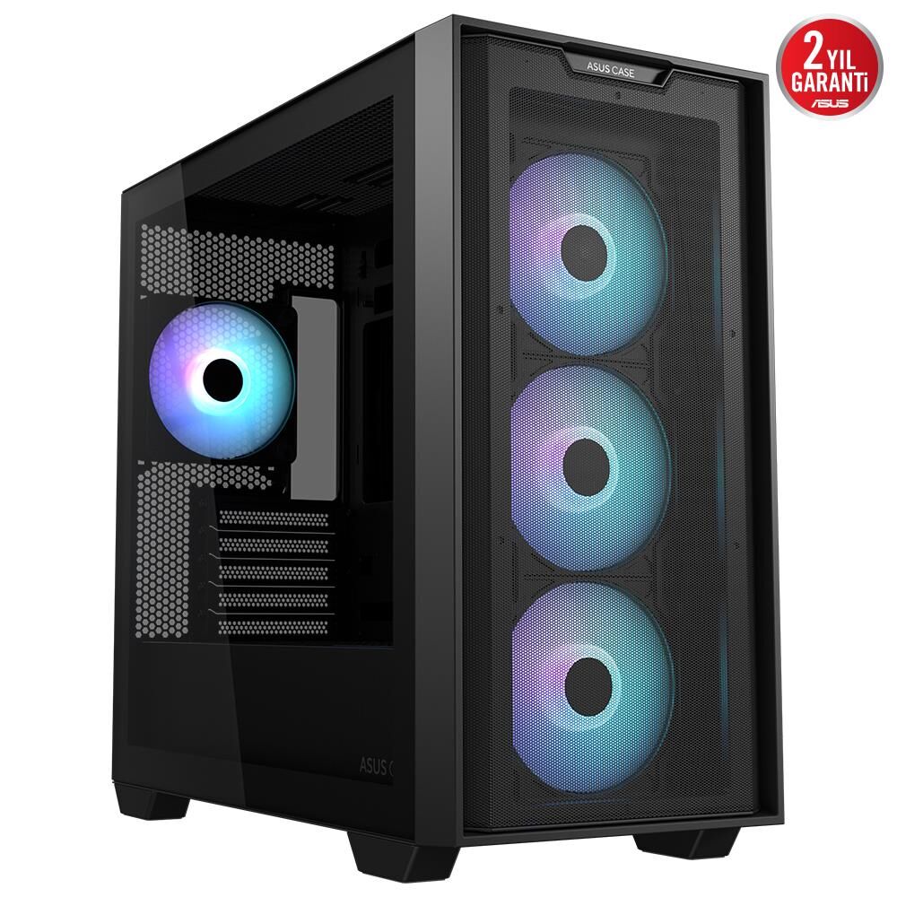 ASUS A21 PLUS ARGB TEMPERLİ CAM USB 3.2 MATX MESH SİYAH MİD TOWER GAMİNG KASA 90DC00H0-B19010