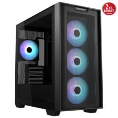 ASUS A21 PLUS ARGB TEMPERLİ CAM USB 3.2 MATX MESH SİYAH MİD TOWER GAMİNG KASA 90DC00H0-B19010