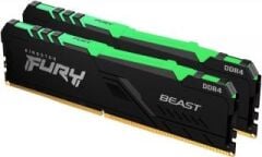 KINGSTON 16 GB FURY BEAST RGB DDR4 3200MHZ KF432C16BBAK2/16 2X8G MASAÜSTÜ RAM KİT