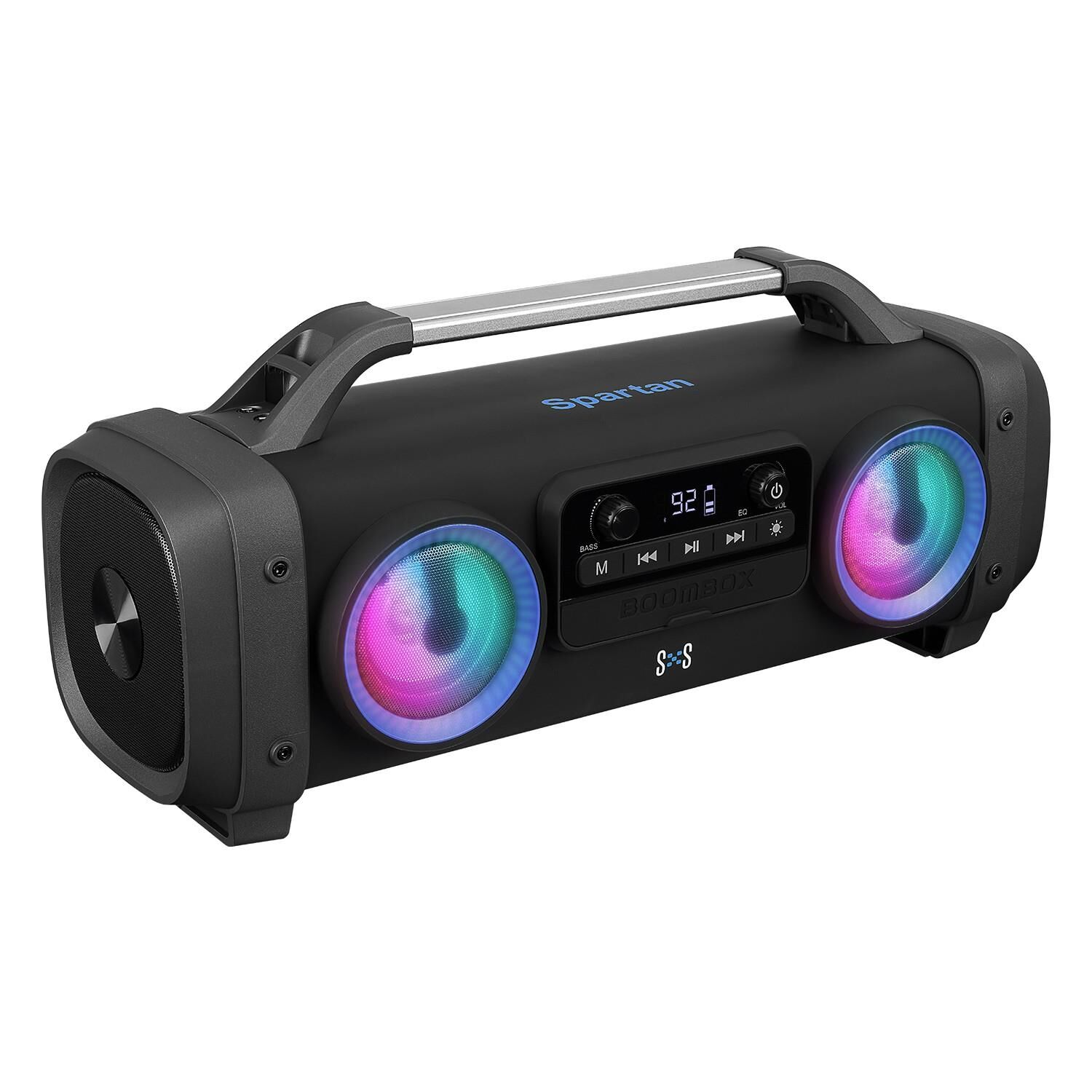 MİKADO SH03 SPARTAN LED IŞIKLI BT/TF/USB/AUX/FM/MIC GRİŞLİ SPEAKER HOPARLÖR
