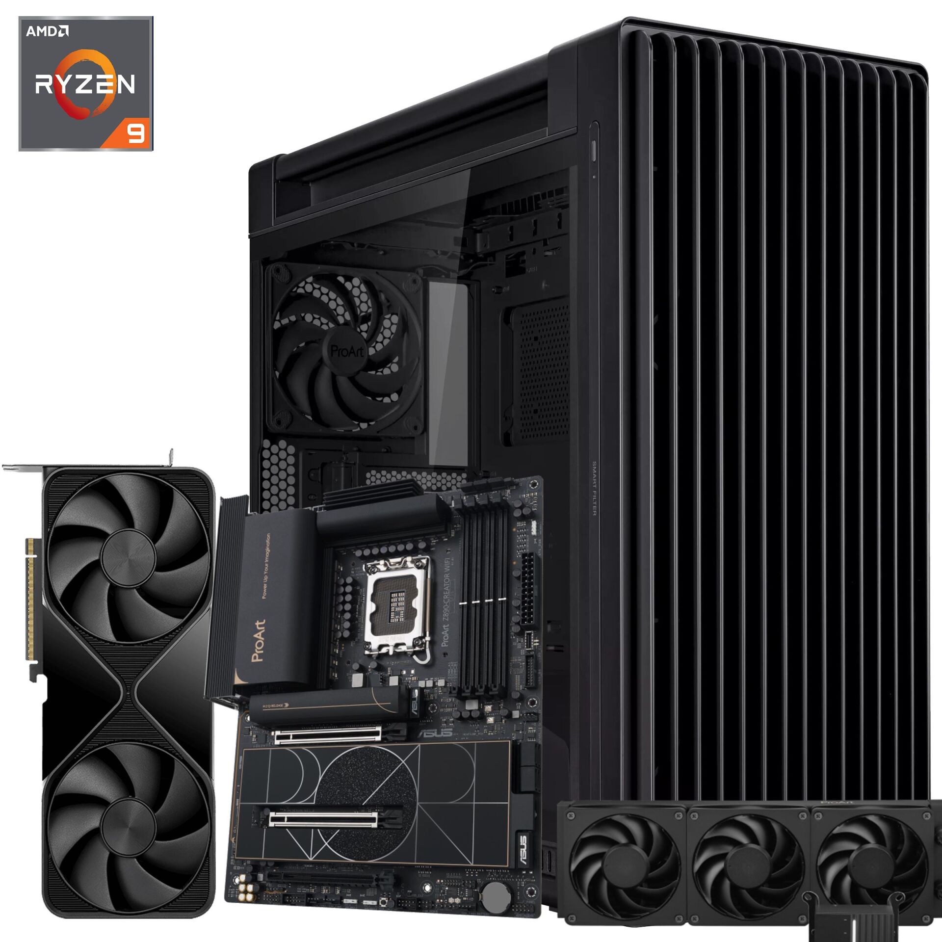 ProArt Ultra 9 Ryzen 9 9950X3D 128GB DDR5 RTX PRO 6000 Blackwell 96GB 2TB M.2 SSD + 12TB HDD Windows 11 Pro