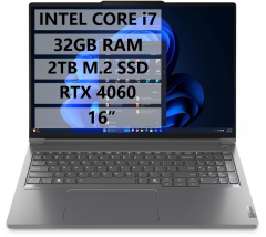 LENOVO THİNKBOOK 16P 21N50018TR İ7-14650HX - 32GB RAM - 2TB M.2 SSD -RTX4060 8GB - W11P - 16'' TAŞINABİLİR BİLGİSAYAR