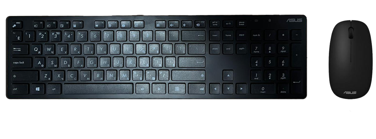 ASUS W5000 RUSÇA KABLOSUZ KLAVYE/MOUSE SET SİYAH W5000-RUS-SYH