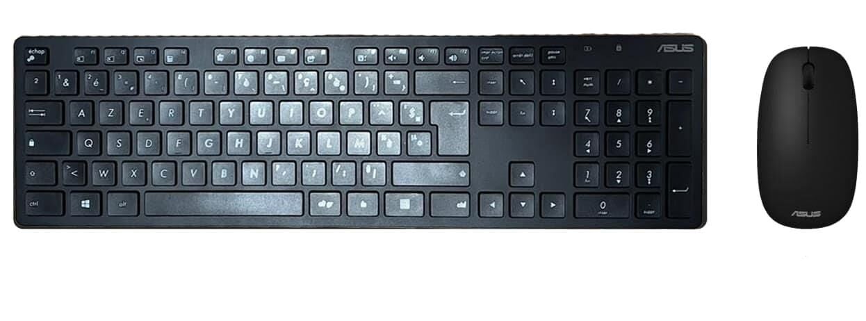 ASUS W5000 FRANSIZCA KABLOSUZ KLAVYE/MOUSE SET SİYAH W5000-FRANCE-SYH 90XB0430-BKM1I0