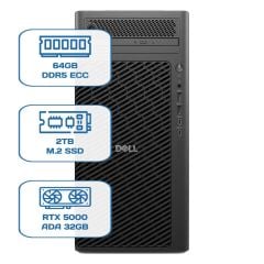 DELL PRO MAX TOWER T2 CORE ULTRA 9 285K 64GB ECC RAM 2TB M.2 SSD RTX 5000 ADA 32GB W11P WS