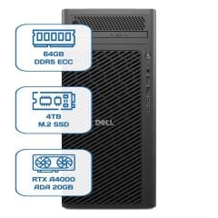 DELL PRO MAX TOWER T2 CORE ULTRA 9 285K 64GB ECC RAM 4TB M.2 SSD RTX A4000 ADA 20 GB W11P WS