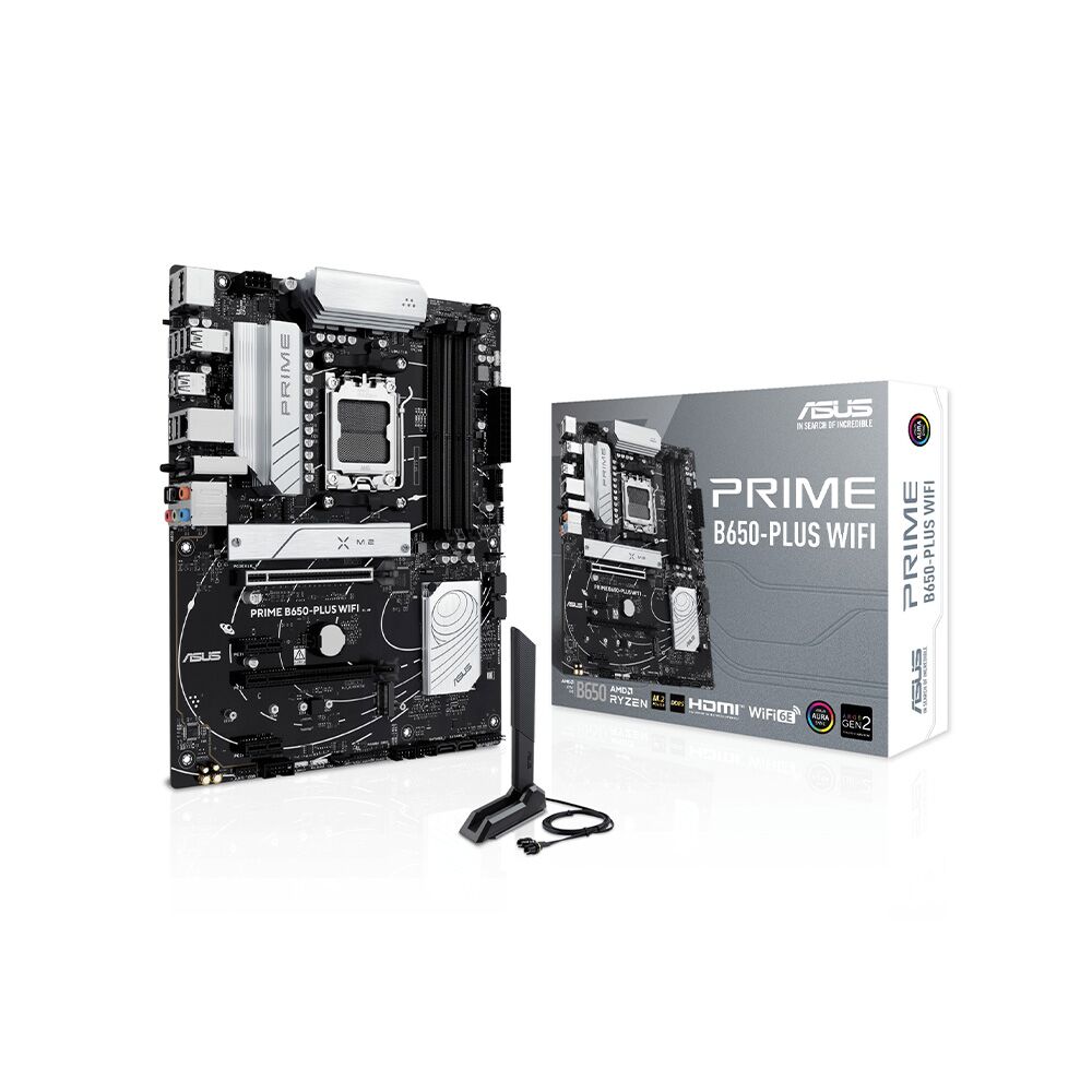 ASUS MB PRIME B650-PLUS WIFI AMD B650 AM5 DDR5 7600 DP HDMI 2X M2 USB3.2 AX WİFİ + BT AURA RGB 2.5GBİT LAN ATX ANAKART 90MB1KP0-M0EAY0