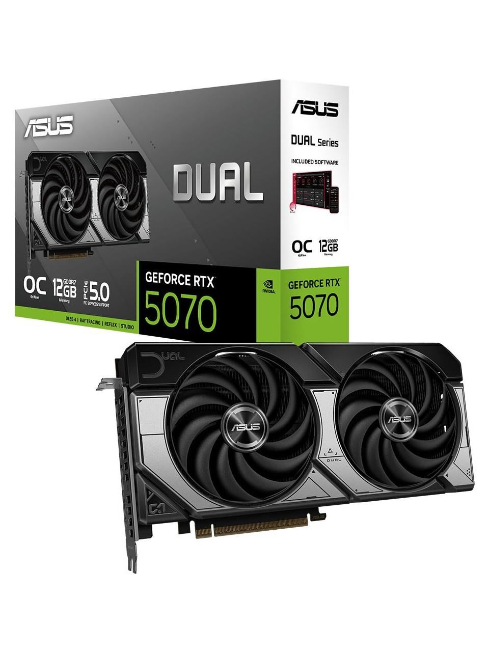 ASUS DUAL GEFORCE RTX5070 12GB OC EDİTİON DUAL-RTX5070-O12G GDDR7 192BİT GAMİNG (OYUNCU) EKRAN KARTI 90YV0M17-M0NA00