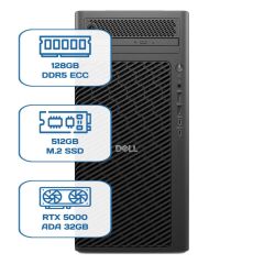 DELL PRO MAX TOWER T2 CORE ULTRA 9 285K 128GB ECC RAM 512GB M.2 SSD RTX 5000 ADA 32GB W11P WS