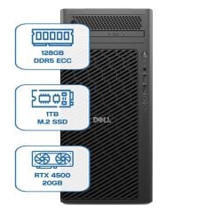 DELL PRO MAX TOWER T2 CORE ULTRA 9 285K 128GB ECC RAM 1TB M.2 SSD RTX 4500 20GB W11P WS