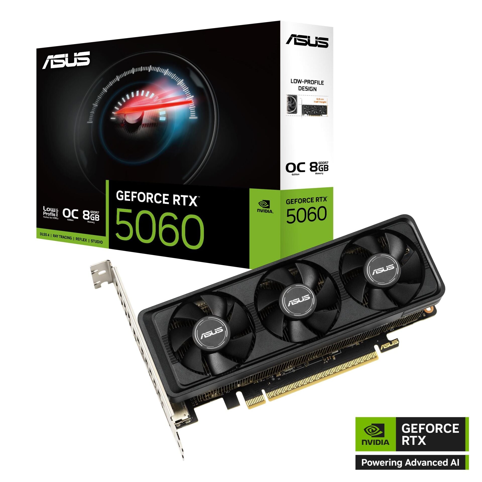 ASUS GEFORCE RTX5060 LP BRK O8G 8GB GDDR7 128 BİT DLSS 4 EKRAN KARTI RTX5060-O8G-LP-BRK 90YV0N90-M0NA00