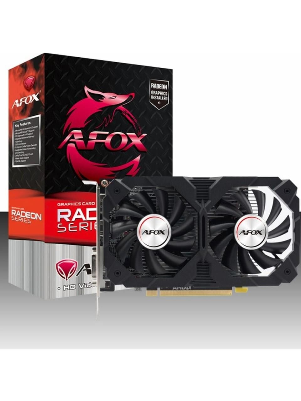 AFOX RADEON RX-550 8GB DDR5 128BIT HDMI/DVI/VGA EKRAN KARTI AFRX550-8192D5H2-V2