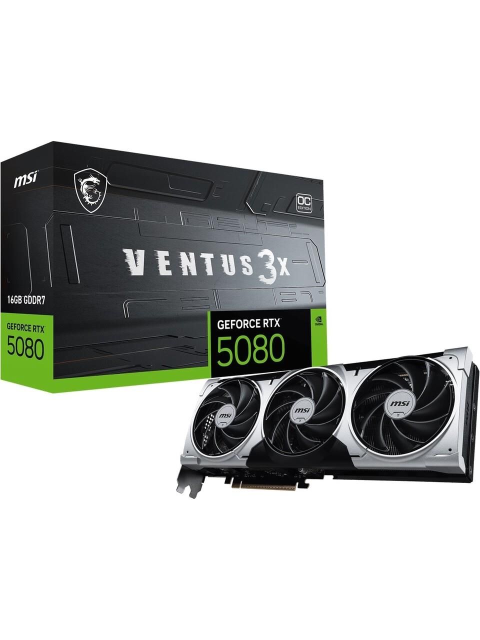 MSI GEFORCE RTX 5080 VENTUS 3X OC PLUS 16G GDDR7 256BİT DLSS 4 EKRAN KARTI