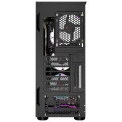 RAMPAGE HOLLOW 650W 80+ 4X12CM ARGB FAN+ KONTROLCÜ TEMPERLİ CAMLI MID TOWER GAMING OYUNCU KASASI