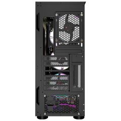 RAMPAGE HOLLOW 650W 80+ 4X12CM ARGB FAN+ KONTROLCÜ TEMPERLİ CAMLI MID TOWER GAMING OYUNCU KASASI