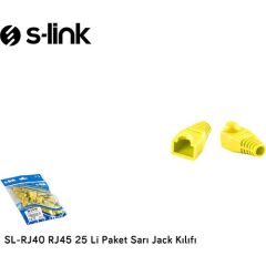 S-LİNK SL-RJ40 RJ45 25 Lİ PAKET SARI JACK KILIFI