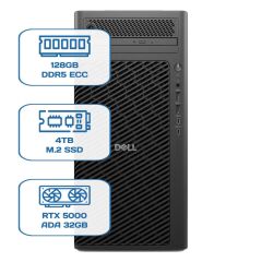 DELL PRO MAX TOWER T2 CORE ULTRA 9 285K 128GB ECC RAM 4TB M.2 SSD RTX 5000 ADA 32GB W11P WS