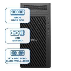 DELL PRO MAX TOWER T2 CORE ULTRA 9 285K 128GB ECC RAM 4TB M.2 SSD RTX PRO 5000 Blackwell 48 GB W11P WS