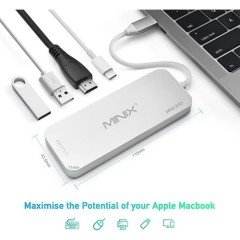MİNİX USB-C MULTİPORT SSD 240GB SİLVER MINIX NEO-S2SI