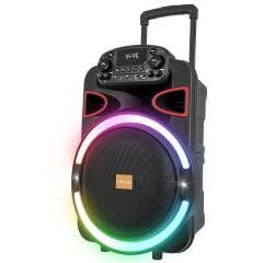 Mikado MD-80KP 40W 7.4W 3600mAh Bataryalı Siyah 1 UHF UV Mikrofonlu USB/BT/TF/TWS/AUX 9V 2A Adaptörlü Toplantı-Parti Hoparlör