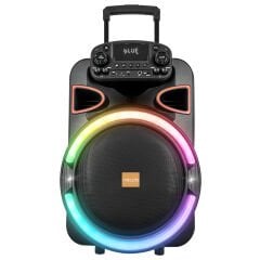 Mikado MD-80KP 40W 7.4W 3600mAh Bataryalı Siyah 1 UHF UV Mikrofonlu USB/BT/TF/TWS/AUX 9V 2A Adaptörlü Toplantı-Parti Hoparlör