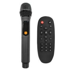 Mikado MD-79KP 30W Işıklı Siyah 1 UHF UV Mikrofonlu USB/BT/TF/TWS/AUX 2 Mik Girişli Type-C Şarjlı Toplantı-Parti Hoparlör