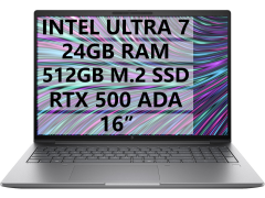 HP MWS 8T0U2EA ZBOOK POWER 16 G11 U7-155H - 24GB RAM - 512GB M.2 SSD - RTX 500 ADA 4GB - W11P - 16'' TAŞINABİLİR BİLGİSAYAR
