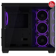 ASUS A32 PLUS ARGB 4XARGB FANLI 1XTYPE-C PANOROMİK MİD TOWER TEMPERED GLASS SİYAH GAMİNG KASA 90DC00S0-B19000