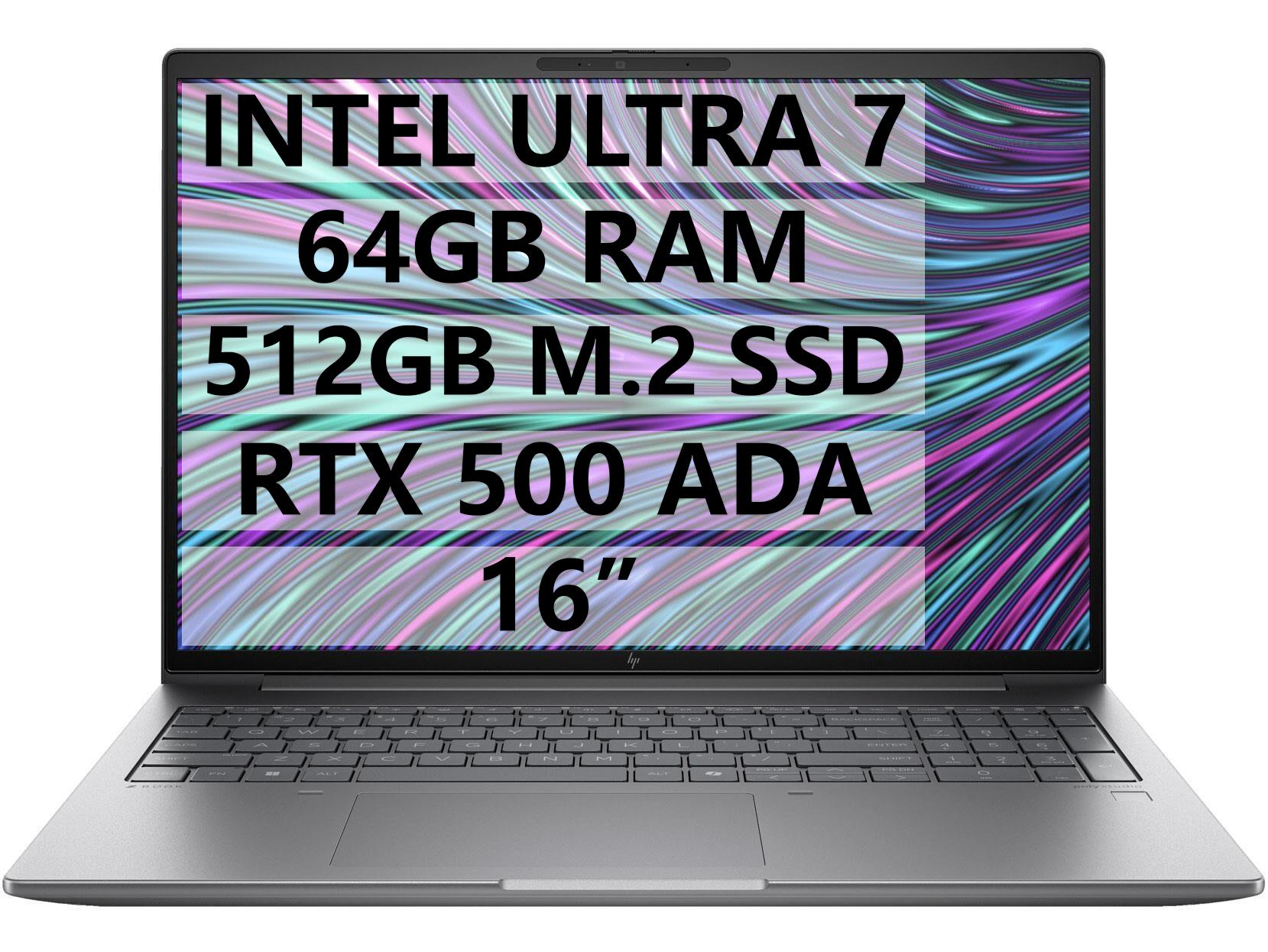 HP MWS 8T0U2EA ZBOOK POWER 16 G11 U7-155H - 64GB RAM - 512GB M.2 SSD - RTX 500 ADA 4GB - W11P - 16'' TAŞINABİLİR BİLGİSAYAR
