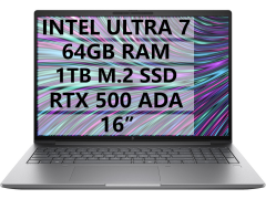 HP MWS 8T0U2EA ZBOOK POWER 16 G11 U7-155H - 64GB RAM - 1TB M.2 SSD - RTX 500 ADA 4GB - W11P - 16'' TAŞINABİLİR BİLGİSAYAR