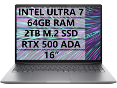 HP MWS 8T0U2EA ZBOOK POWER 16 G11 U7-155H - 64GB RAM - 2TB M.2 SSD - RTX 500 ADA 4GB - W11P - 16'' TAŞINABİLİR BİLGİSAYAR
