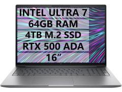HP MWS 8T0U2EA ZBOOK POWER 16 G11 U7-155H - 64GB RAM - 4TB M.2 SSD - RTX 500 ADA 4GB - W11P - 16'' TAŞINABİLİR BİLGİSAYAR