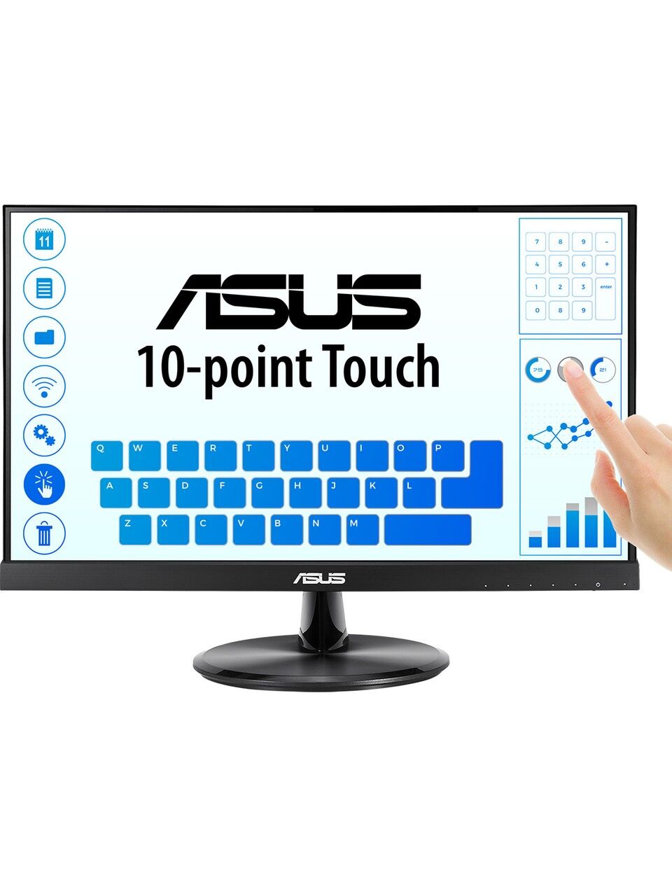 ASUS KURUMSAL VT229H 21.5 IPS 1920X1080 5MS 60HZ 250CD HDMI VGA HOPARLÖR VESA 3YIL 10 PARMAK DOKUNMATIK ÇERÇEVESİZ MONİTÖR 90LM0490-B02170 (OUTLET ÜRÜN)