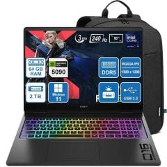 HP OMEN 16-AH0010NT B92QNEA 9-275HX/64GB/2TB/RTX5090 16GB/W11P/ 16'' 2K (1920 X 1200) TAŞINABİLİR BİLGİSAYAR + ÇANTA HEDİYE
