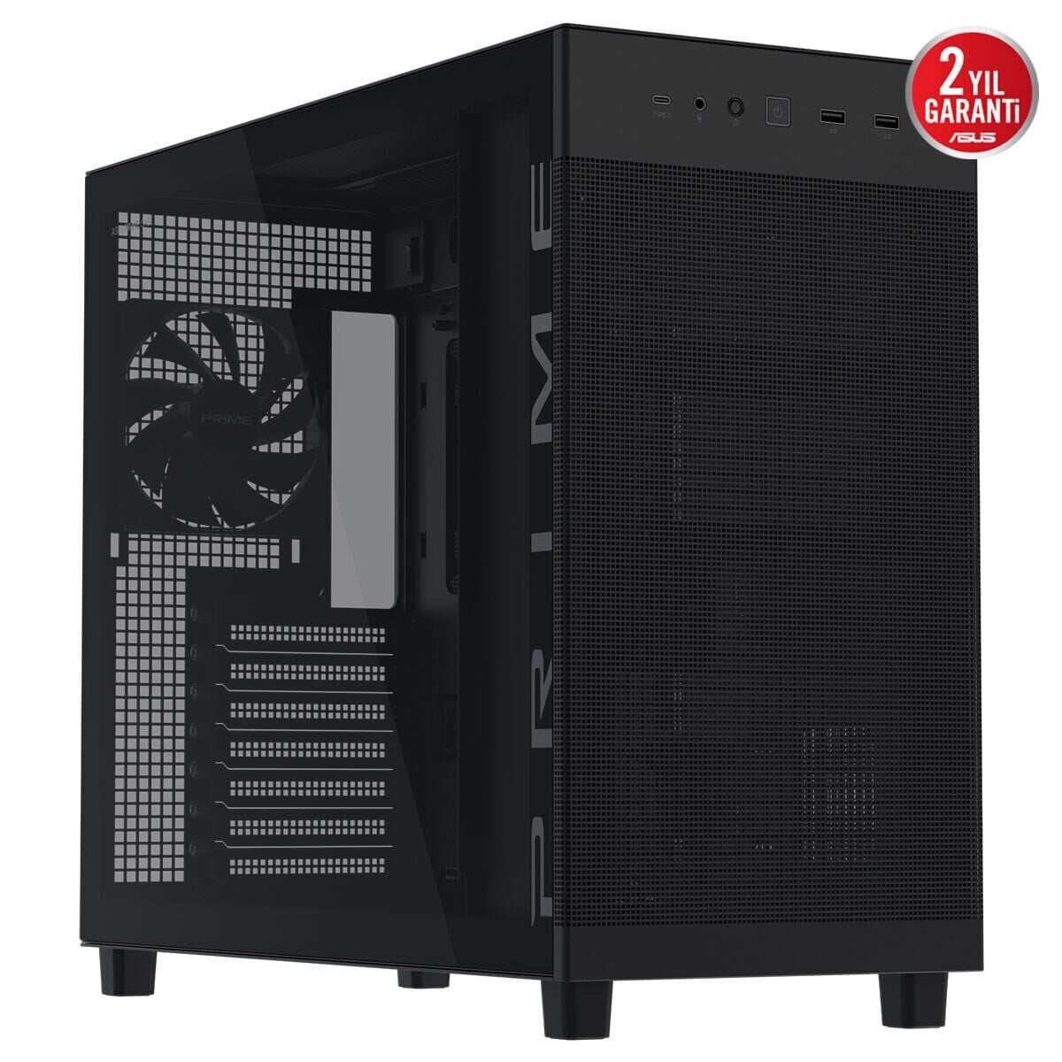 ASUS PRİME AP303 TG SİYAH USB 3.2 ATX MİD-TOWER KASA 90DC00V0-B39010