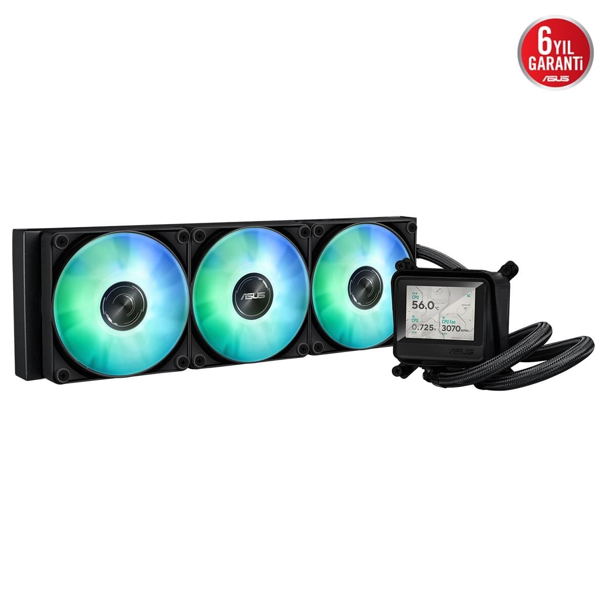 ASUS MAX GAMİNG LC 360 ARGB LCD 360MM INTEL-AMD UYUMLU İŞLEMCİ SIVI SOĞUTUCU 90RC01G1-B0EAY0