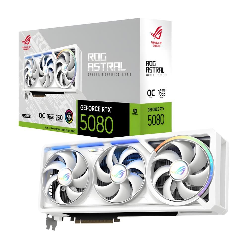 ASUS ROG ASTRAL GEFORCE RTX 5080 OC 16GB GDDR7 256 BİT WHİTE DLSS 4 EKRAN KARTI WHITE 90YV0LV4-M0NA00