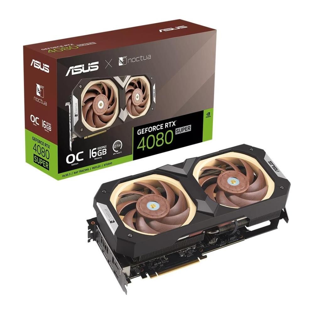 ASUS GEFORCE RTX4080 SUPER 16GB GDDR6X NOCTUA OC EDİTİON GAMİNG EKRAN KARTI RTX4080S-O16G-NOCTUA 90YV0KA2-M0NA00