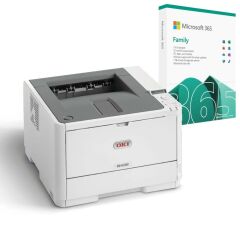 Oki B432DN A4 Siyah Beyaz Lazer Yazıcı + Office 365 Family 1 Yıl 6 Kullanıcı