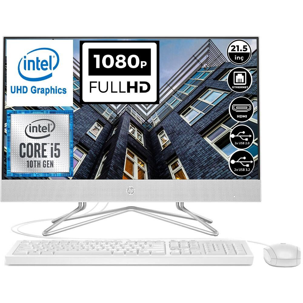 HP 200 G4 INTEL CORE İ5-10210U/8GB/256GB/DOS/21.5'' AİO BİLGİSAYAR 205R1ES