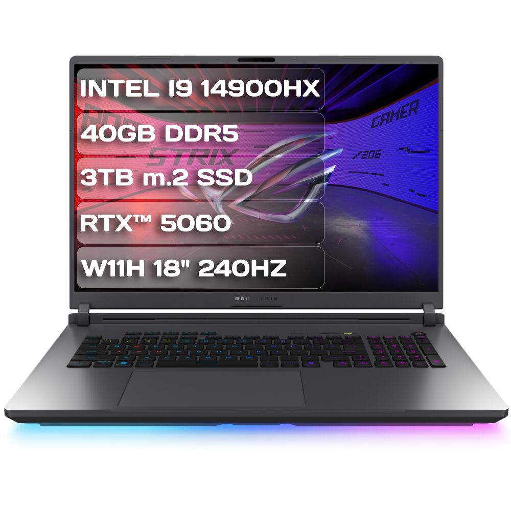 Asus Rog Strix G18 G815JMR-S9041W 40GB DDR5 3TB M.2 SSD RTX 5060 W11H 18'' 2.5K WQXGA Taşınabilir Bilgisayar