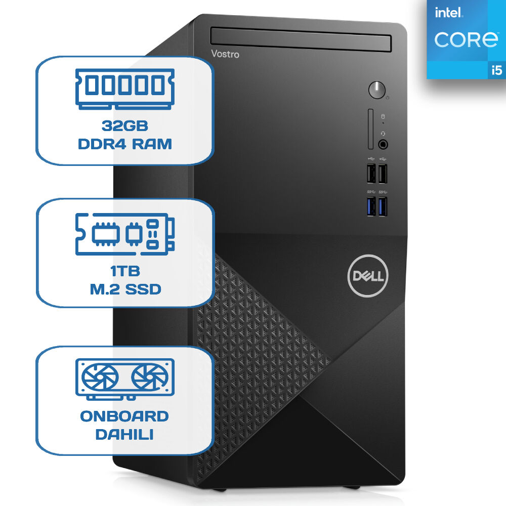 Dell Vostro 3020 N2046VDT3020MT i5 13400 32 GB DDR4 1 TB M.2 SSD W11P Desktop