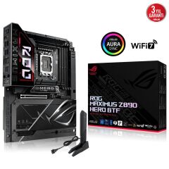 ASUS MB ROG MAXIMUS Z890 HERO BTF INTEL Z890 LGA1851 DDR5 9200 HDMI 2XUSB4 6X M2 USB3.2 WİFİ 7 ANAKART 90MB1KG0-M0EAY0