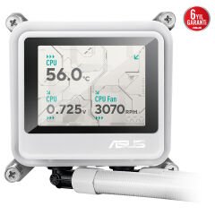 ASUS MAX GAMING LC360 ARGB LCD 2.4” IPS EKRAN ARGB FAN + AURA LED BEYAZ SIVI SOĞUTUCU 6 YIL GARANTİ 90RC01G2-B0EAY0