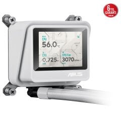 ASUS MAX GAMING LC360 ARGB LCD 2.4” IPS EKRAN ARGB FAN + AURA LED BEYAZ SIVI SOĞUTUCU 6 YIL GARANTİ 90RC01G2-B0EAY0