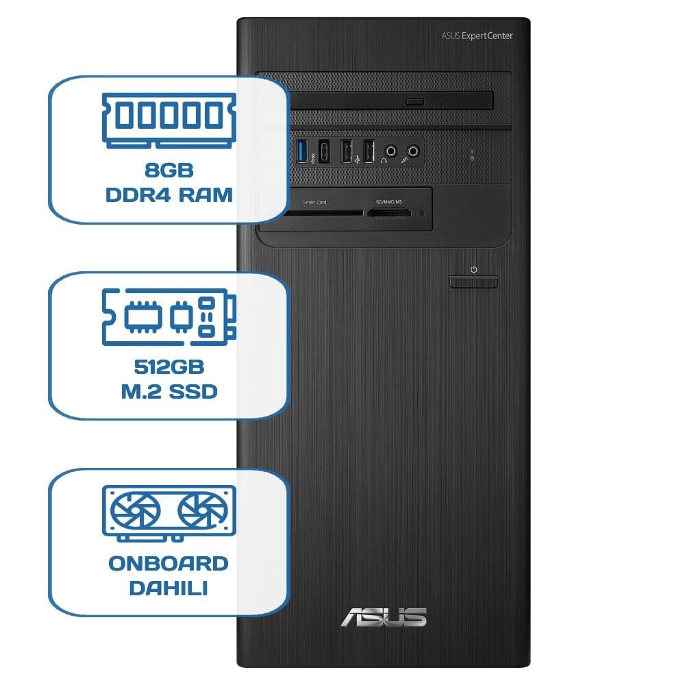 Asus ExpertCenter D5 Tower D500TD i5 12400 8GB DDR4 512GB m.2 SSD W11P Desktop