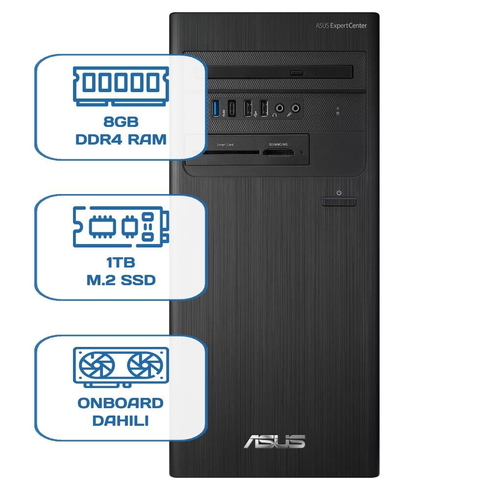 Asus ExpertCenter D5 Tower D500TD i5 12400 8GB DDR4 1TB m.2 SSD W11P Desktop