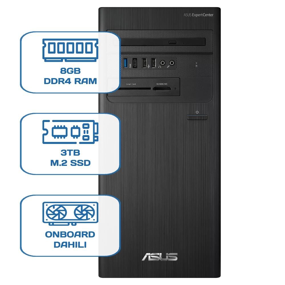 Asus ExpertCenter D5 Tower D500TD i5 12400 8GB DDR4 3TB m.2 SSD W11P Desktop